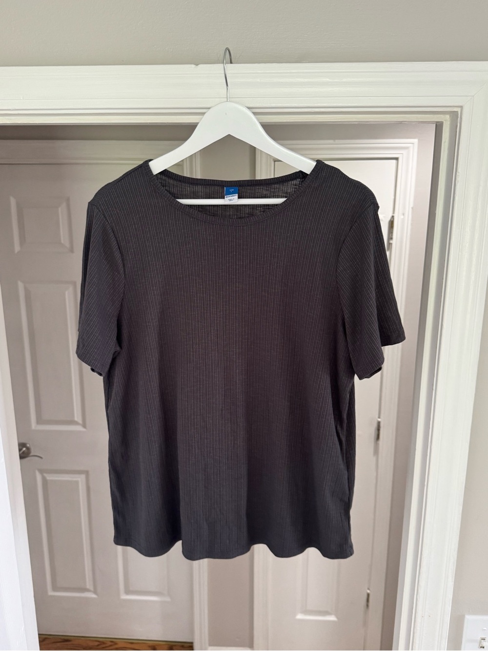 Gray Ribbed Top